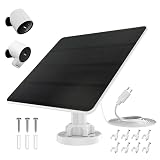 Solar Panel for Simplisafe Outdoor Camera Series 2 Wireless and Wired, IP65 Waterproof, 360° Adjustable Panel, Easy Setup, Keeps Camera Charged All Day — No Need to Replace Batteries Frequently