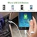 4 Pack USB Cable 2 in 1 Lightning Cable 27cm / 0.8ft Nylon Braided Sync Micro USB & Lightning Charger for iPhone, iPad /iPod, Samsung, Nexus, Nokia, Sony, Huawei, Xiaomi and more (Gray)