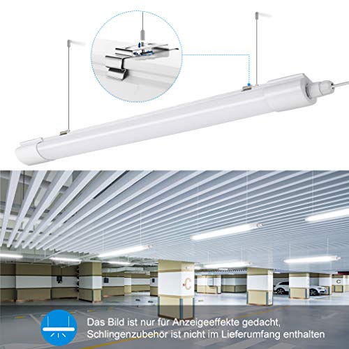 LED Feuchtraumleuchte 120CM, OEEGOO 36W 4000LM LED Röhre, Werstattlampe IP66 Wasserdicht Lampe für Küche Garage Keller… – Bild 7
