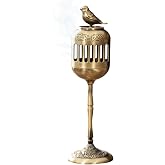 Antique Golden Magpie Lantern Incense Burner, Multi-Use Decorative Incense Holder, Elegant Zinc Alloy Craftwork, Ideal for Meditation, Relaxation, and Home Decor (Golden Magpie)