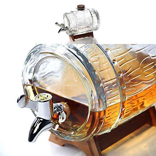 ALXDR-Glass-Drinks-Dispenser-with-Tap-and-Wooden-Stand-1500ML-Small-Capacity-Beer-Tank-Home-Gifts-Souvenirs