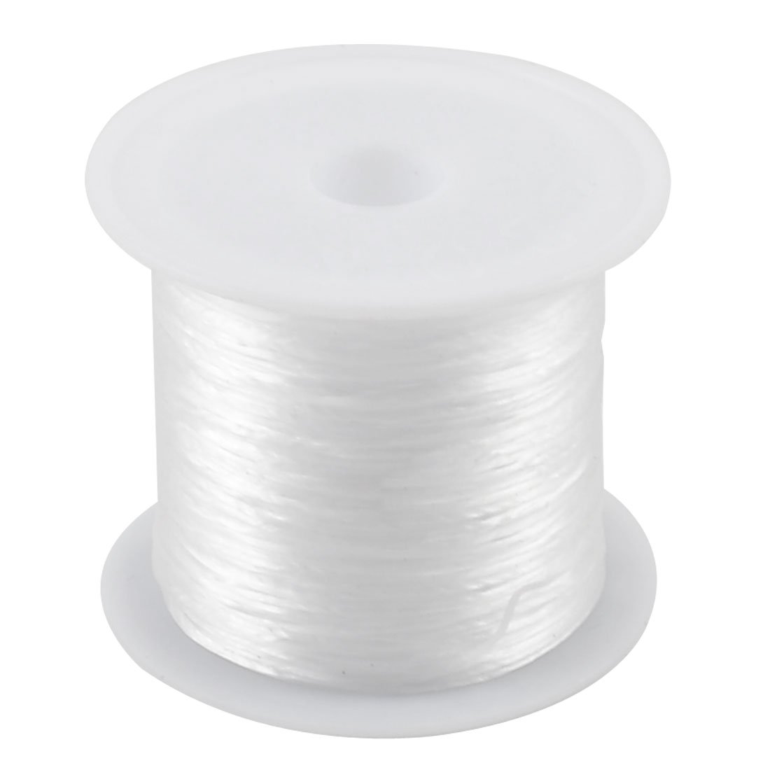 sourcingmap Elastic Bracelet String Cord, 0.5mm Stretchy String Crystal Bead Cord for Bracelets, 8.5M Long Jewelry Beading Thread for Making and Sewing, White