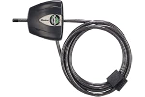 Master Lock Black Python Bike Lock with Key, Adjustable Metal Cable Lock has a Weather Resistant Vinyl Coating for Outdoor Equipment, Bicycles, 6 Feet Long, 8417D