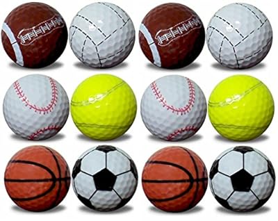 1 dozen GBM Golf assorted sports balls
