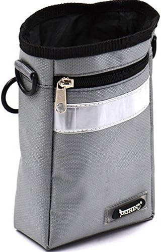 Petkuguo Dog Treat Pouch & Waste Bag Dispenser for Dog Training and Walks.Carries Treats and Toys.1 Free Roll of Poop Bags.Adjustable Waist Belt or Over the Shoulder Strap.Zippered Pockets & D-rings