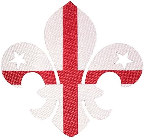 England Fleur de Lis Iron On Badge