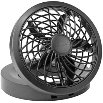 O2 Cool 1123 Folding Portable USB or Electric Fan, 5
