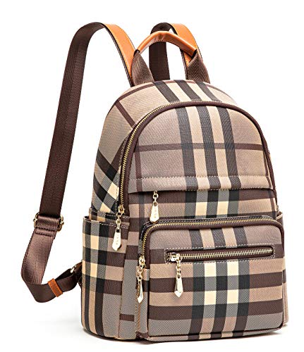 EZOLY Sac à Dos Femmes Cuir Elegant, Grande Capacité Femme Sac à Dos College Fille, Anti-vol, Ordinateur Portable, Voyage Sacs à Dos Loisir Pour Femme, Marron