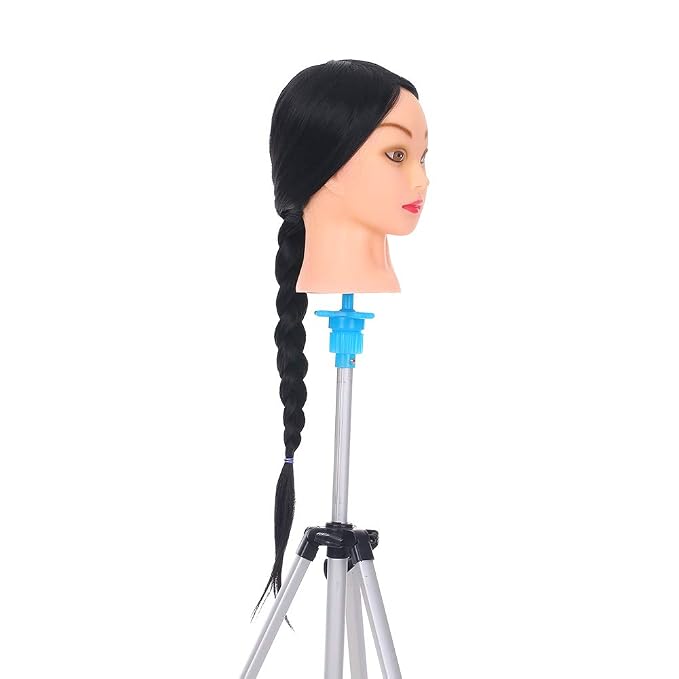 Montloxs 24'' Mannequin Head with Head Stand for Braiding