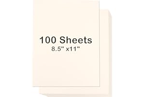 AOBOPLE 100 Sheets Cream Card Stock Printer Paper 8.5 x 11 Double Sided Cardstock Paper 66lb/180gsm Thick Construction Paper for Invitations, Certificates DIY Crafts Cards Making