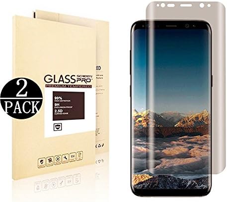 [2-Pack] Samsung Galaxy S8 Plus Privacy Screen Protector,Wtbone 3D Touch [Scratch-resistant][9H Hardness][Bubble-Free] Anti Spy Tempered Glass Screen Protector for Galaxy S8 Plus - HD Privacy