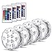ZOTO Underwater Light, Submersible LED Lights, Waterproof RGB Pond Light Remote Control, Battery Powered Water Decoration Lights for Fish Bowl, Swimming Pool, Wedding,Party, Vase Base,4 Pack