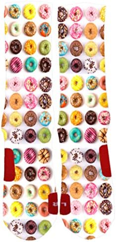 Funny Cute Custom Colorful Donut Dri Fit Socks With Design