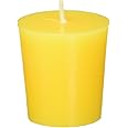12-Piece Yellow Votive Candles - Handpoured Cotton Wick Candles For Holders