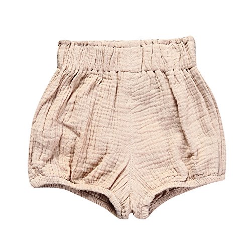 Birdfly 3 get 1 Free! Toddler Baby Basic Bloomers Diaper Cover Infant Boys Girls Bottom Shorts Cotton Clothes (5T, Beige)