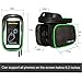 AISISAIWEN Bike Frame Bag Bicycle Top Tube Bag Waterproof Sensitive Touch Screen Cell Phone Mount Holder for iPhone 6/6s/7/7s/8/X Plus Samsung 7 Note 7 Below 6.2 inch Top Tube Handlebars Storage Bag