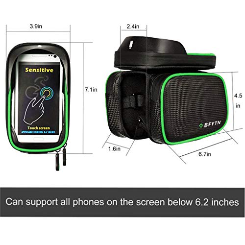 image for AISISAIWEN Bike Frame Bag Bicycle Top Tube Bag Waterproof Sensitive To