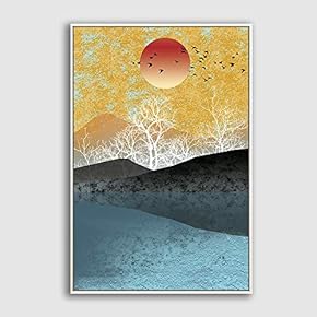 Framed Home Artwork Abstract Scenery for Living Room Bedroom