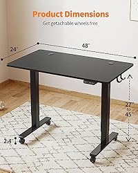 BANTI 48'' Standing Desk, Electric Stand up Height