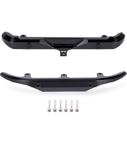 INJORA Pare-chocs arrière en aluminium pour 1/30 Axial SCX30 K10 (Chrome INJORA Pare-chocs arrière en aluminium pour 1/30 Axial SCX30 K10 (Chrome