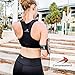 CompressionZ Padded Racerback Sports Bra No-Bounce Support for High Impact Fitness & Yoga (Black, Large)