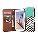 S6 Case, Galaxy S6 Case, ULAK Premium PU Leather Wallet Case Flip Slim Protective Cover with Card Slots & Stand for Samsung Galaxy S6 (Follow the Sky) [Will not Fit S6 Active]