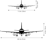 LELE LIFE 2Pcs Airplane Wall Sticker Black Removable DIY Aircraft Decal Kids view 2