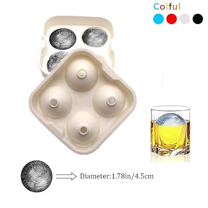 Sky Sincerity Large Sphere Ice Molds Silicone Ice Ball Maker For Whiskey Cocktails Round Sphere Ice Cube Trays Leak Freemakes 4177inch Ice Balls