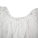 Lisli Women Sexy White Off Shoulder Embroidery Lace Crochet Chiffon Tops Blouse Casual T-shirt (M)