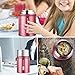 LuenHego Insulated Food Jar Wide Mouth for Hot Food, 26 oz with Spoon Stainless Steel Lunch Container,Leak Proof Double Wall Vacuum Insulated Soup Container for Ice Snack-Rose Gold