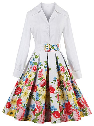 Babyonline Vintage Inspired Red White Print Costumes for Halloween Party