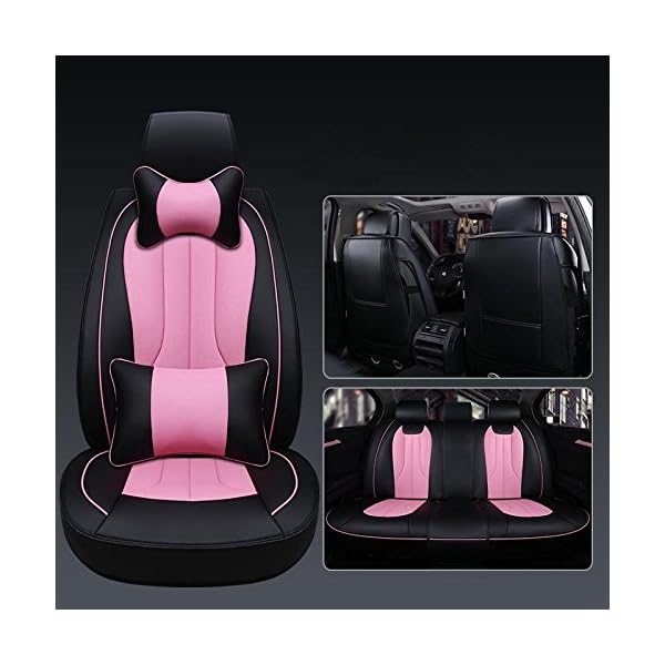 YMY-PU-Leather-Car-Seat-Cover-Cushions-Front-Rear-Full-Set-11-pcs-Suitable-for-year-round-use-pink