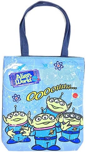 Amazon ディズニー トートバッグ デニム バッグ 手提げかばん 手提げバッグ カバン かばん 鞄 トート 手提げ マチあり 子供 男の子 女の子 大人 キャラクター Disney 学用品 D エイリアン ノーブランド品 トートバッグ