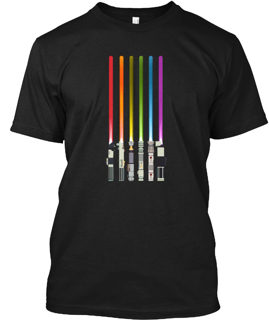 rainbow lightsaber shirt