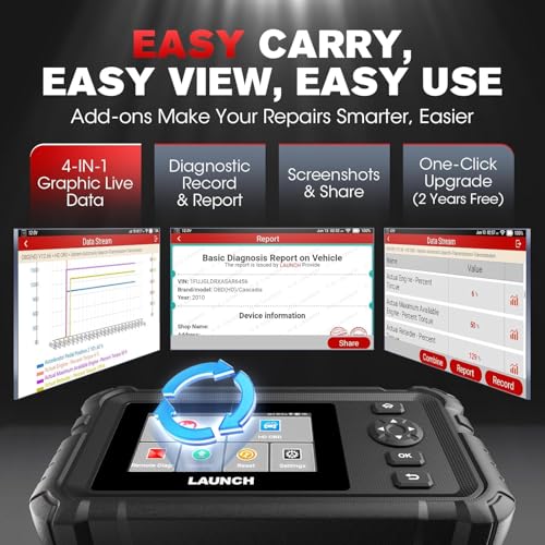LAUNCH CRP129 HD Heavy Duty Truck Diagnostic Tool Complete System Diesel Diagnostic Tool with 7+ Resets, DPF Regeneration and Reset, Speed Limit Adjustment, for Pickups, Tractor Units