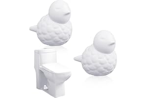 HONGLIANG Toilet Bolt Covers Decorative,Ceramic Cute Bird Covers Toilet Boltsceramic Toilet Bolt Covers,Avoid Rusting of Bolts,Easy Installation Set for Bathroom Decor