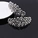 Frcolor 2pcs Crystal Bridal Hair Clip Retro Silver Hairpin Rhinestone Hair Barrette