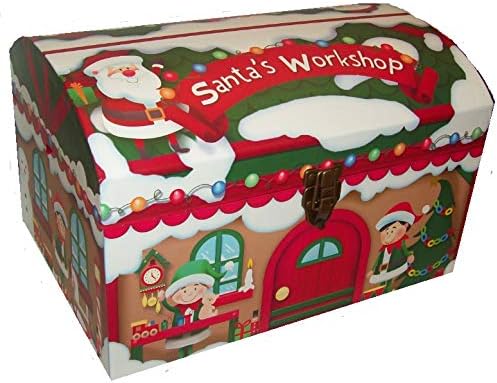 Xmas Eve Chest Box Santa Workshop Medium 45x32 Centimeters