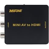 Mifine AV to HDMI HD Video Audio Converter 720p 1080p Mini 3RCA Composite CVBS to HDMI Switcher Portable AV2HDMI Adapter for TV/PC/PS2/PS3/PSX/Blue-Ray DVD