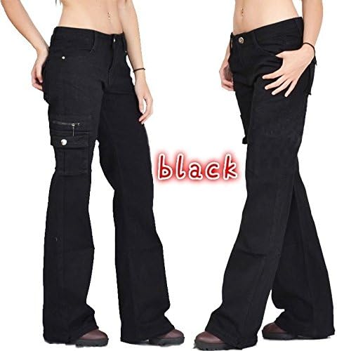 plus size black combat trousers