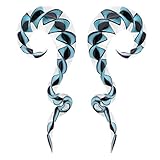 BodyJ4You Glass Ribbon Spiral Taper Plugs 8G-14mm (2 Pieces)
