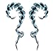 BodyJ4You Glass Ribbon Spiral Taper Plugs 8G-14mm (2 Pieces)