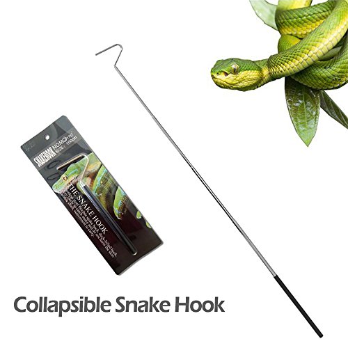 IC ICLOVER 47 Inch Snake Tong +39 Inch Snake Hook, 47 Inch Heavy Duty Professional Grabber &39 Inch Collapsible Snake Hook, Best Tool Set for Moving Rattle Snake Corn Snake Kingsnakes Lizard Reptiles - Thumbnail 3