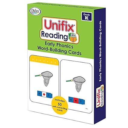Didax Unifix Reading: Early Phonics Word-Building Cards, Multicolor