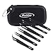 Mudder 6 Pieces Anti-static ESD Tweezer Kit Non-magnetic ESD Tweezers with Storage Bag