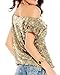 made2envy Off-Shoulder Glistening Sequin Cocktail Club Party Top