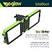GoGlow LiteBook™ 30W Portable LED Light with 2nd Gen Upgraded Extended Lithium Battery, Portable Rechargeable Day Light White (5000-5500k) Work Light, Camping, Garage or Auto Repair, Emergency (Green)
