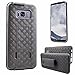 Galaxy S8 Case, Bomea Samsung Galaxy S8 Hard Case with Belt Clip Slim Holster Combo Cover with Kickstand and Swivel Belt Clip - Black
