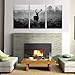 yixuanwall HZ3040art-canvas Prints,Black and White Deer Wall Art Oil Paintings Printed Pictures Stretched for Home DecorationHS30X40-3