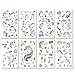 Jatidne Unicorn Temporary Tattoos for Kids Birthday Party, Waterproof Unicorn Tattoo Stencil Unicorn Party Supplies 16 Sheets, 288 Tattoos